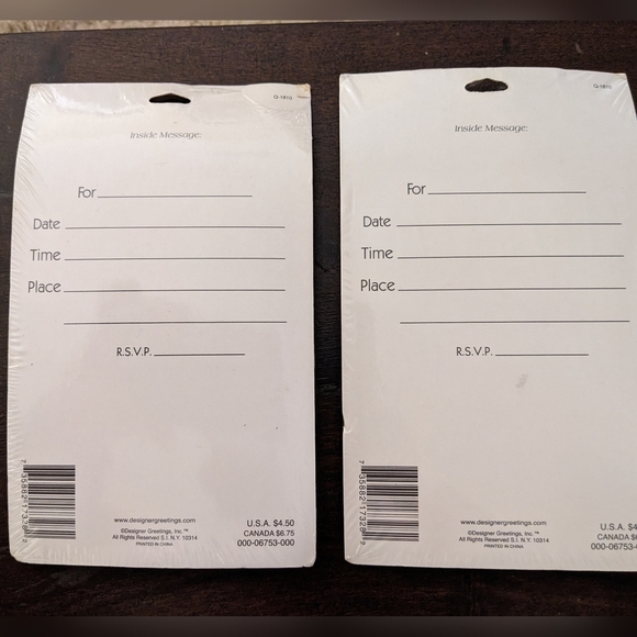 Vintage Graduation Party Invitations NOS Designer Greetings Set Of 16 - Picture 2 of 3